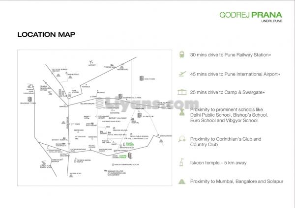 Location Map of Godrej Prana